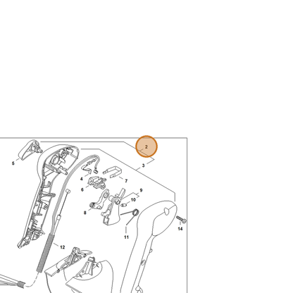 STIHL part 4283-790-0300 — IPL diagram snippet (6x zoom, amber highlight)