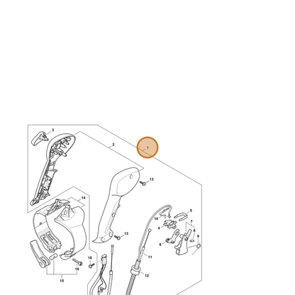 STIHL part 4283-790-1300 — IPL diagram snippet (6x zoom, amber highlight)