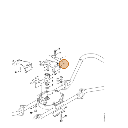 STIHL part 4308-640-2802 — IPL diagram snippet (6x zoom, amber highlight)