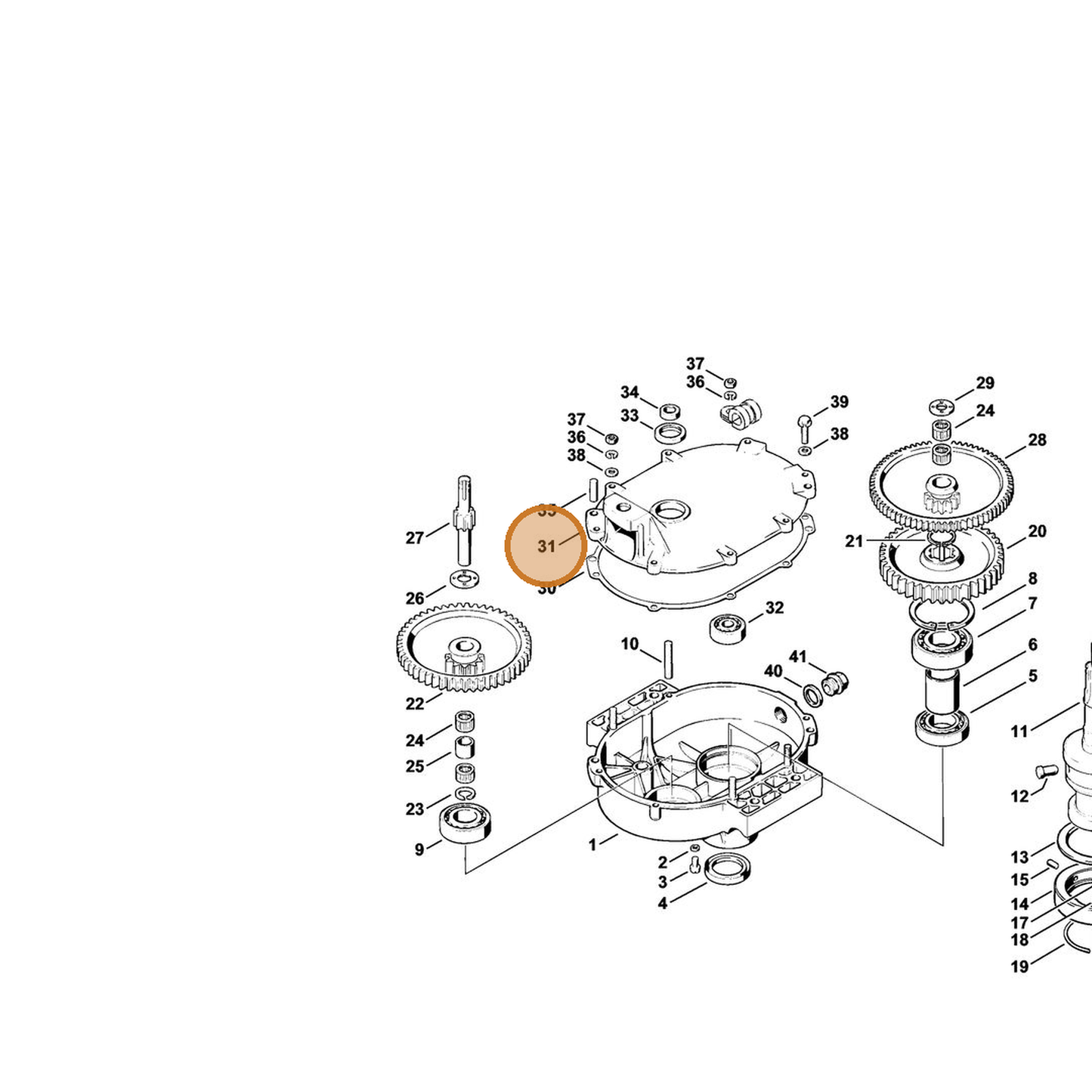 STIHL part 4308-641-5200 — IPL diagram snippet (6x zoom, amber highlight)