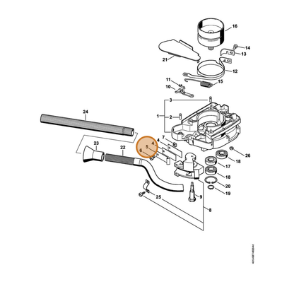 STIHL part 4311-162-7800 — IPL diagram snippet (6x zoom, amber highlight)