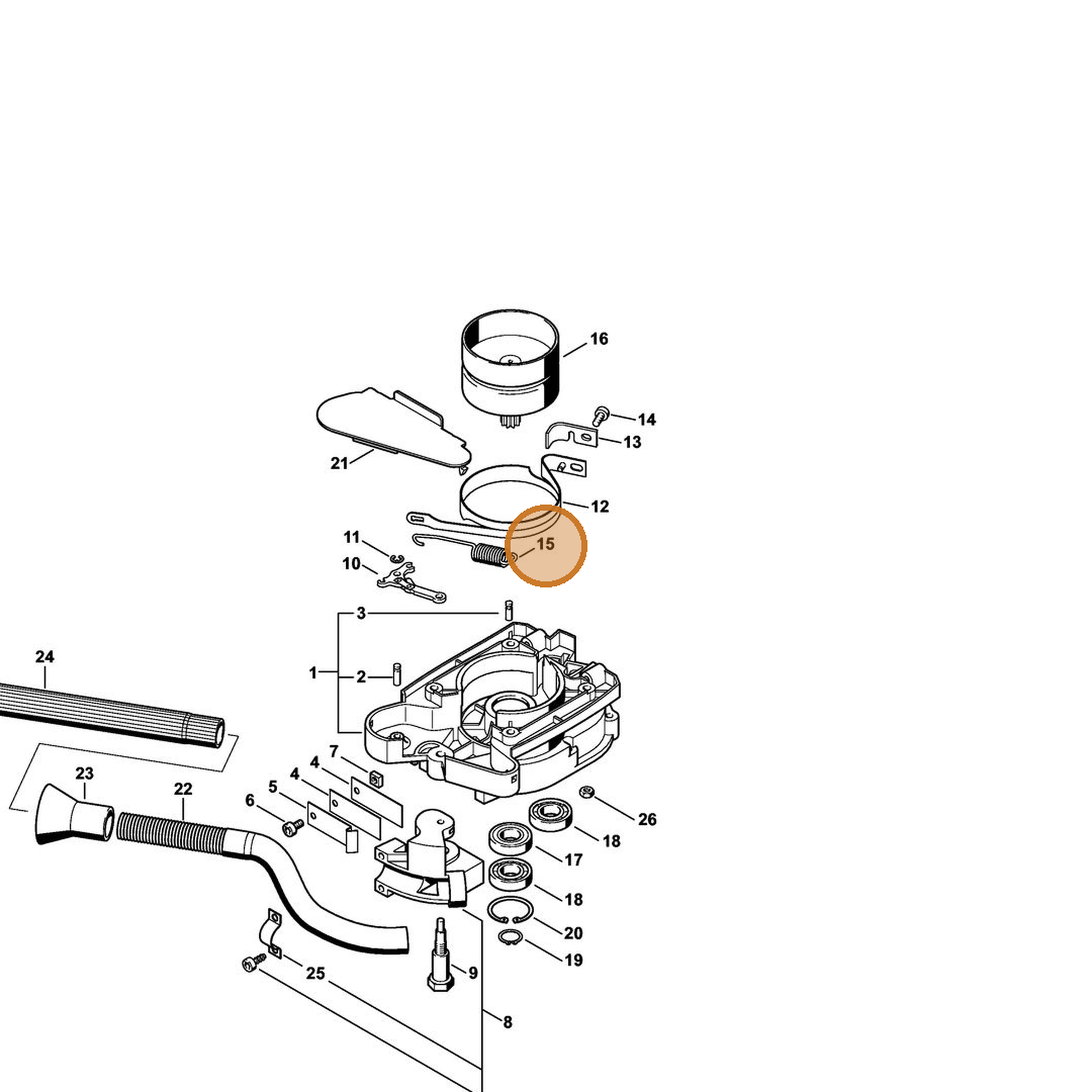 STIHL part 4311-162-7900 — IPL diagram snippet (6x zoom, amber highlight)
