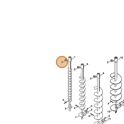 STIHL part 4311-682-3500 — IPL diagram snippet (6x zoom, amber highlight)