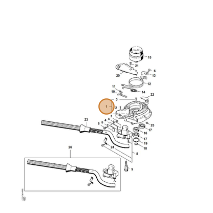 STIHL part 4313-160-0603 — IPL diagram snippet (6x zoom, amber highlight)