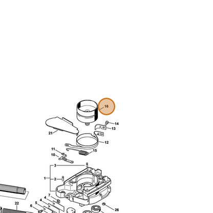 STIHL part 4313-160-2900 — IPL diagram snippet (6x zoom, amber highlight)