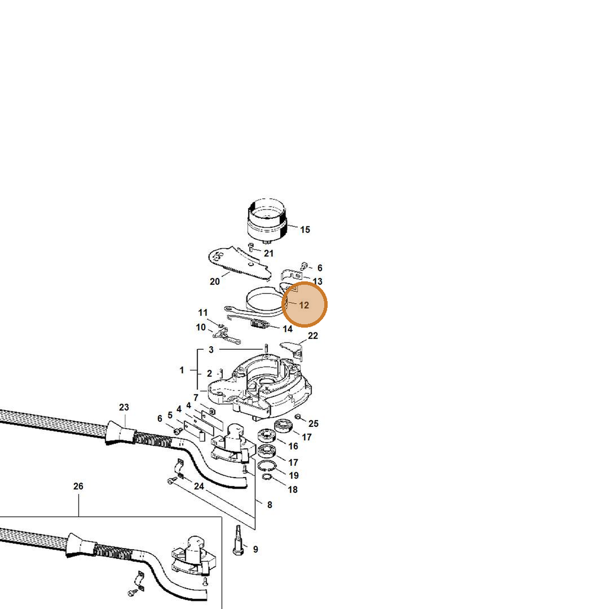 STIHL part 4313-160-5403 — IPL diagram snippet (6x zoom, amber highlight)