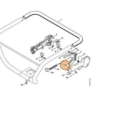 STIHL part 4313-180-1100 — IPL diagram snippet (6x zoom, amber highlight)