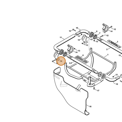STIHL part 4313-790-0901 — IPL diagram snippet (6x zoom, amber highlight)