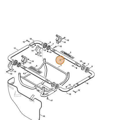STIHL part 4313-790-2901 — IPL diagram snippet (6x zoom, amber highlight)
