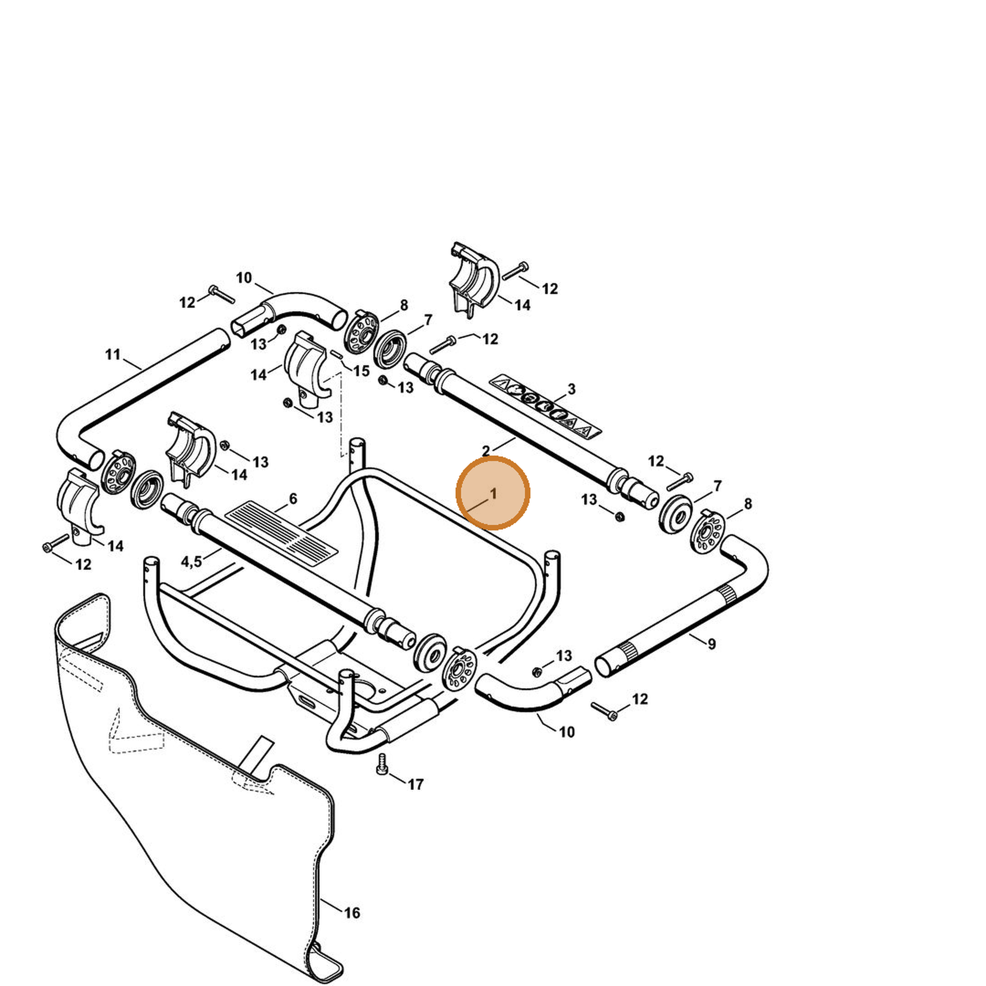STIHL part 4313-790-5600 — IPL diagram snippet (6x zoom, amber highlight)