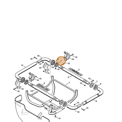 STIHL part 4313-792-9400 — IPL diagram snippet (6x zoom, amber highlight)