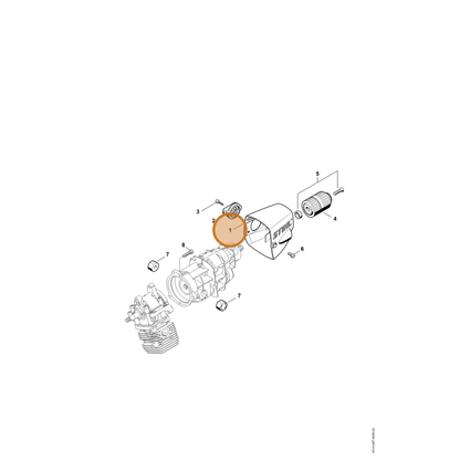 STIHL part 4314-084-0900 — IPL diagram snippet (6x zoom, amber highlight)