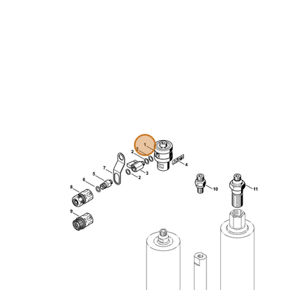 STIHL part 4314-680-0200 — IPL diagram snippet (6x zoom, amber highlight)