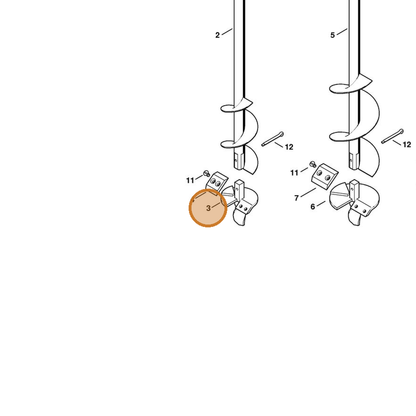 STIHL part 4314-680-3003 — IPL diagram snippet (6x zoom, amber highlight)