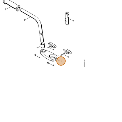 STIHL part 4314-680-3700 — IPL diagram snippet (6x zoom, amber highlight)