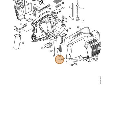 STIHL part 4314-791-1000 — IPL diagram snippet (6x zoom, amber highlight)