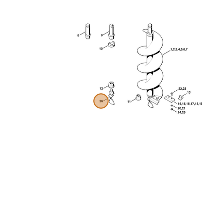 STIHL part 4401-680-3300 — IPL diagram snippet (6x zoom, amber highlight)