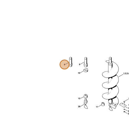 STIHL part 4401-682-1000 — IPL diagram snippet (6x zoom, amber highlight)