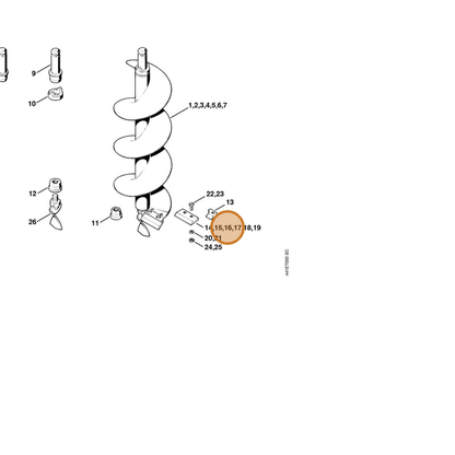 STIHL part 4402-682-3120 — IPL diagram snippet (6x zoom, amber highlight)