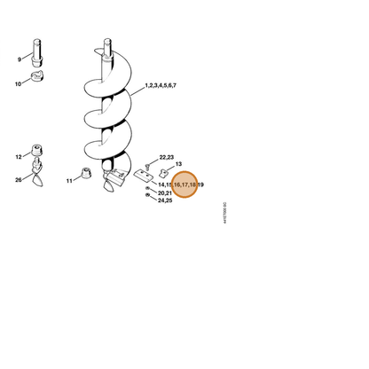 STIHL part 4402-682-3130 — IPL diagram snippet (6x zoom, amber highlight)