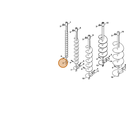 STIHL part 4404-680-3050 — IPL diagram snippet (6x zoom, amber highlight)