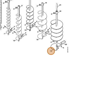 STIHL part 4404-680-3055 — IPL diagram snippet (6x zoom, amber highlight)