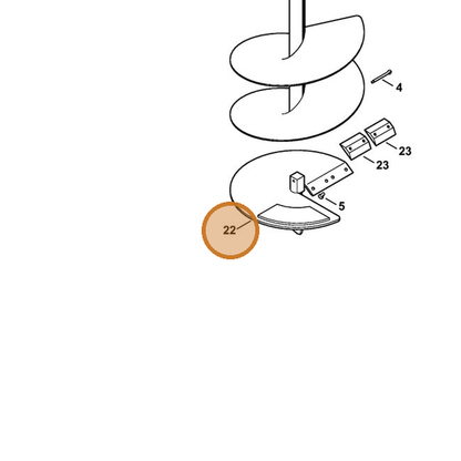 STIHL part 4404-680-3056 — IPL diagram snippet (6x zoom, amber highlight)
