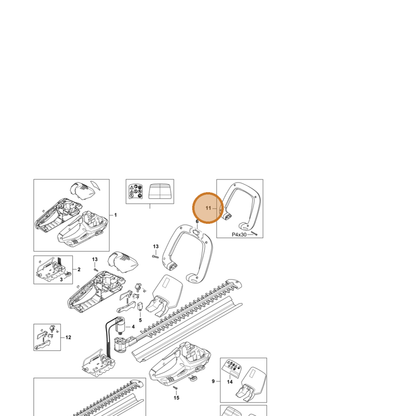 STIHL part 4511-790-1200 — IPL diagram snippet (6x zoom, amber highlight)