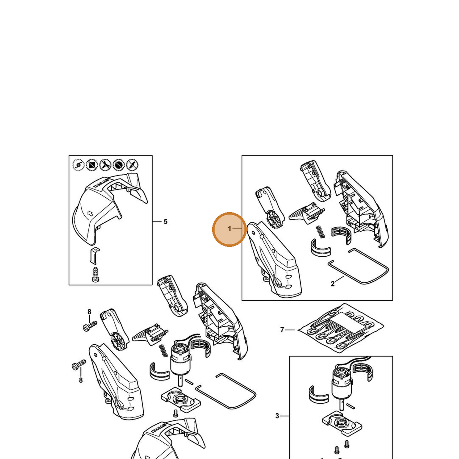 STIHL part 4512-600-0800 — IPL diagram snippet (6x zoom, amber highlight)