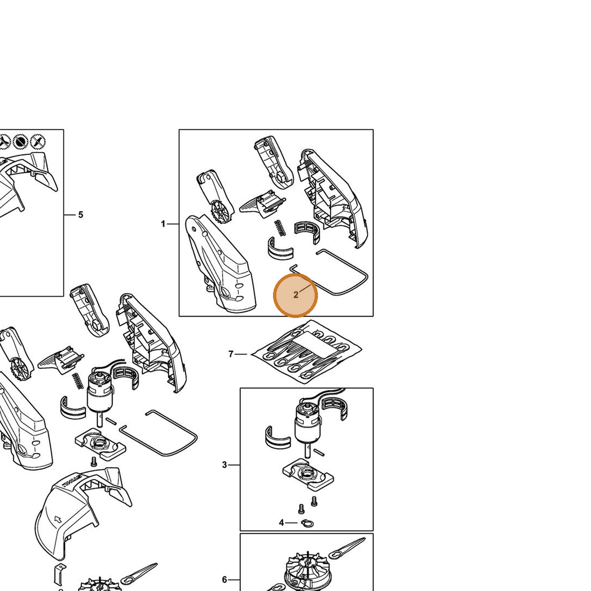 STIHL part 4512-713-3400 — IPL diagram snippet (6x zoom, amber highlight)