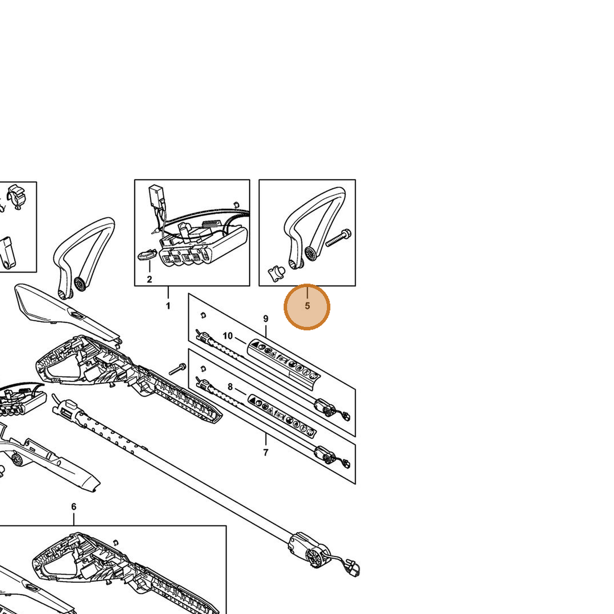 STIHL part 4512-790-1200 — IPL diagram snippet (6x zoom, amber highlight)