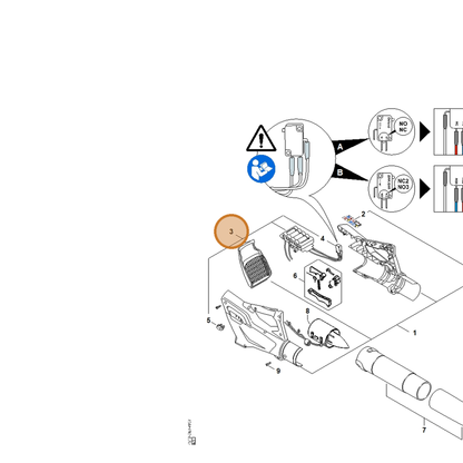 STIHL part 4513-400-6501 — IPL diagram snippet (6x zoom, amber highlight)