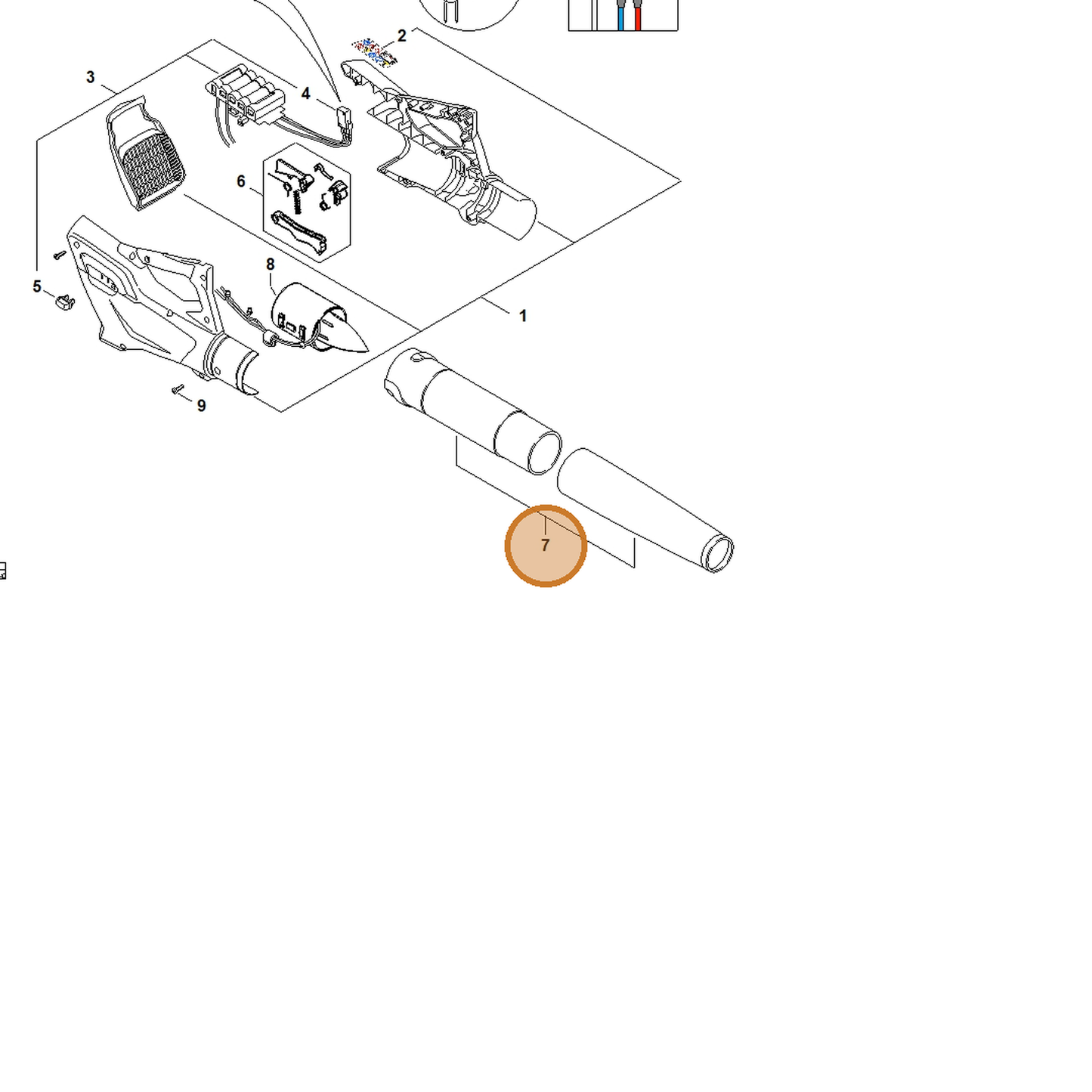 STIHL part 4513-700-1800 — IPL diagram snippet (6x zoom, amber highlight)