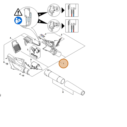 STIHL part 4513-790-1001 — IPL diagram snippet (6x zoom, amber highlight)