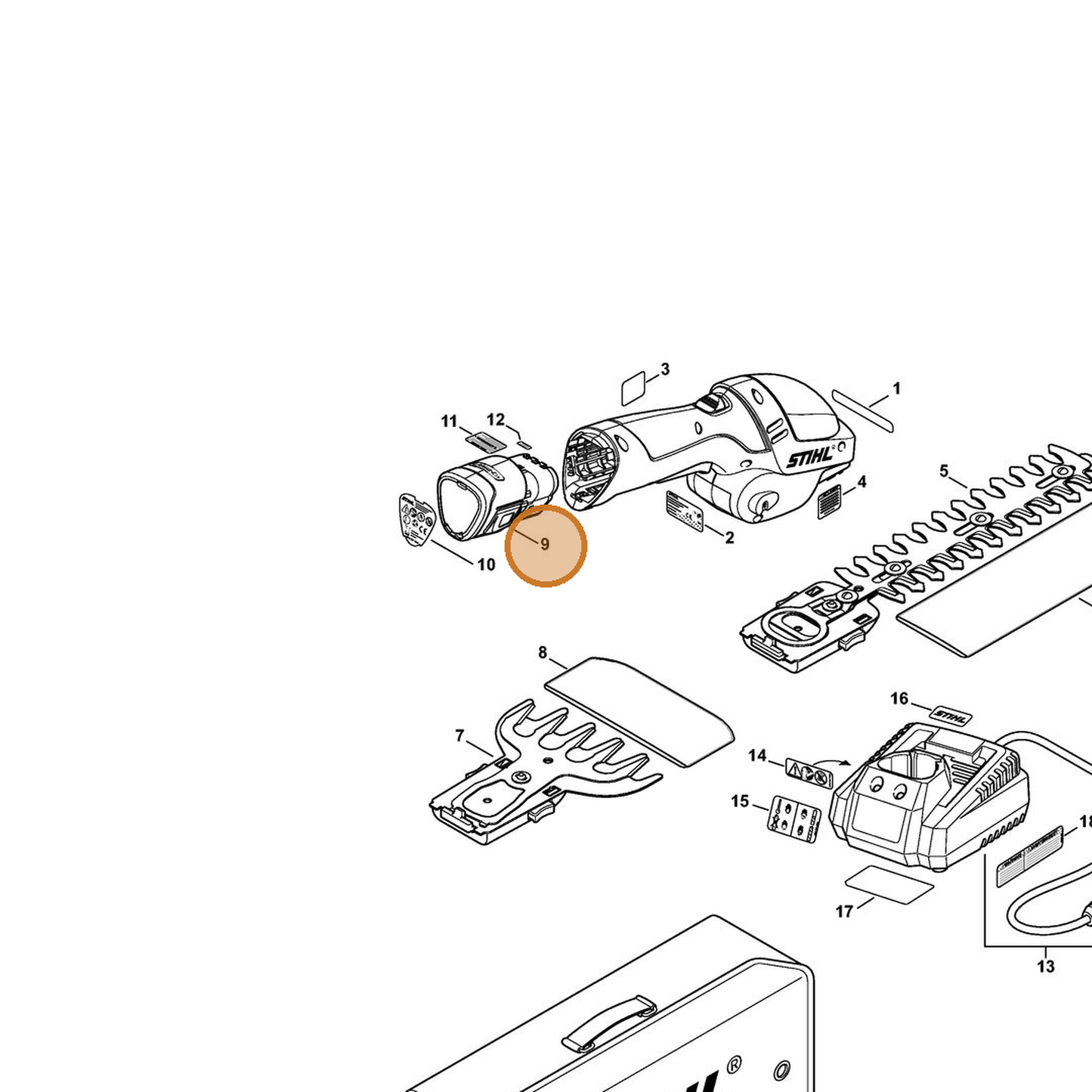 STIHL part 4515-400-6502 — IPL diagram snippet (6x zoom, amber highlight)