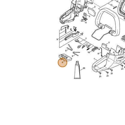 STIHL part 4521-430-1411 — IPL diagram snippet (6x zoom, amber highlight)
