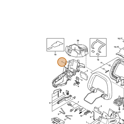 STIHL part 4521-600-0812 — IPL diagram snippet (6x zoom, amber highlight)