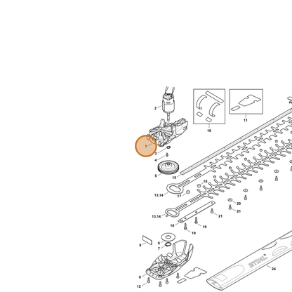 STIHL part 4521-640-0500 — IPL diagram snippet (6x zoom, amber highlight)