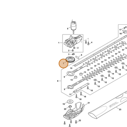 STIHL part 4521-640-1604 — IPL diagram snippet (6x zoom, amber highlight)