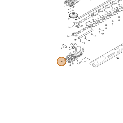 STIHL part 4521-640-5800 — IPL diagram snippet (6x zoom, amber highlight)