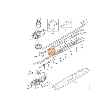 STIHL part 4521-648-6700 — IPL diagram snippet (6x zoom, amber highlight)