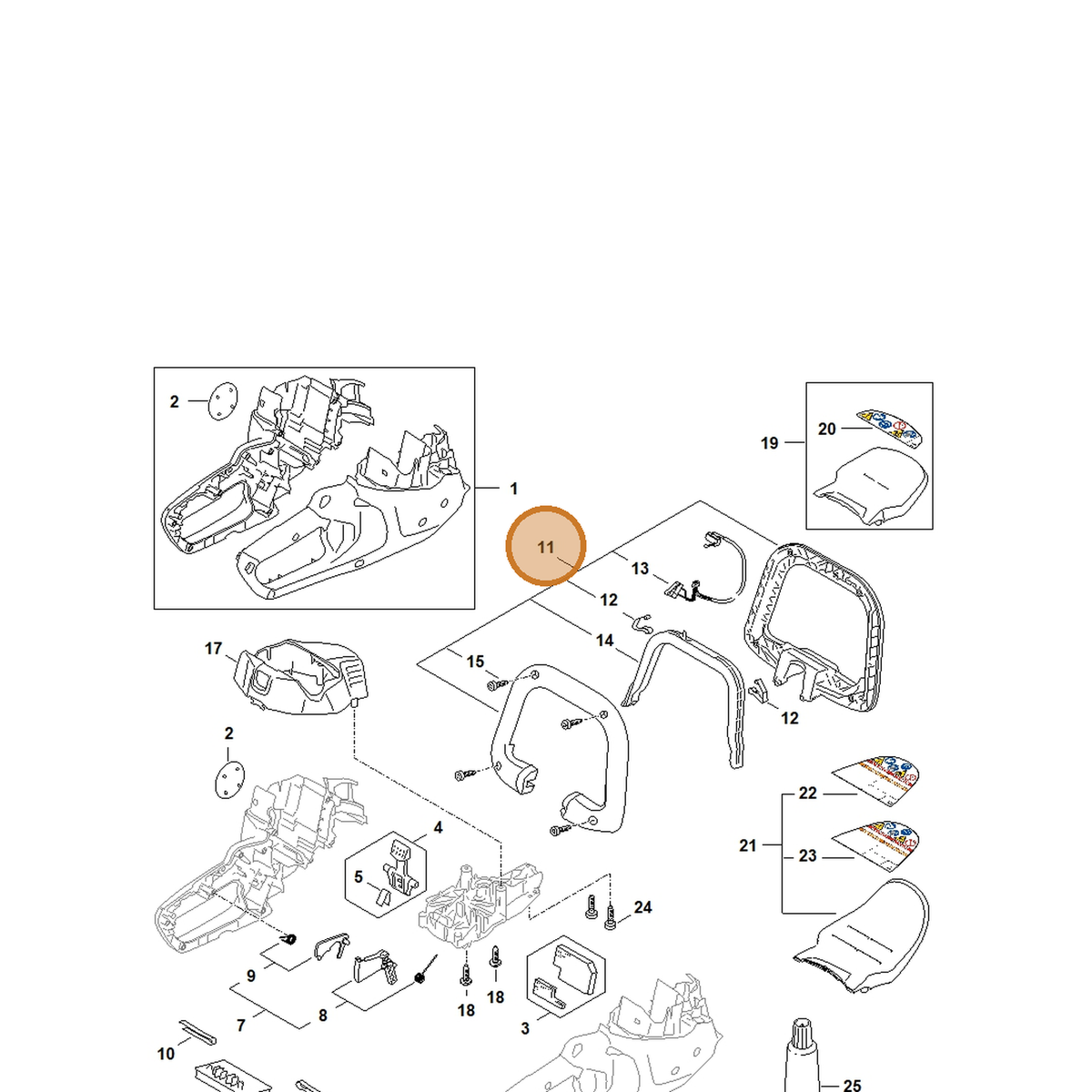STIHL part 4521-790-1204 — IPL diagram snippet (6x zoom, amber highlight)