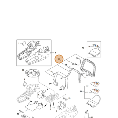 STIHL part 4521-790-1204 — IPL diagram snippet (6x zoom, amber highlight)
