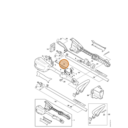 STIHL part 4522-182-1500 — IPL diagram snippet (6x zoom, amber highlight)