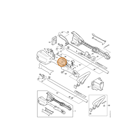 STIHL part 4522-435-6310 — IPL diagram snippet (6x zoom, amber highlight)
