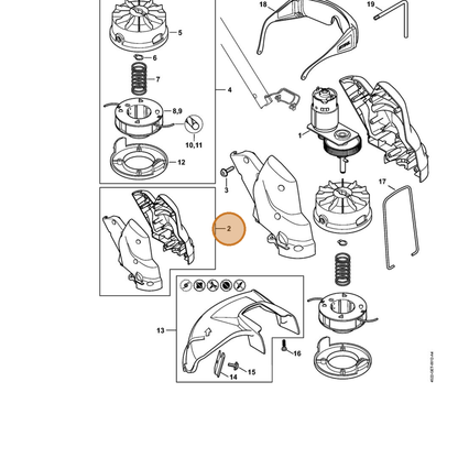 STIHL part 4522-600-0800 — IPL diagram snippet (6x zoom, amber highlight)
