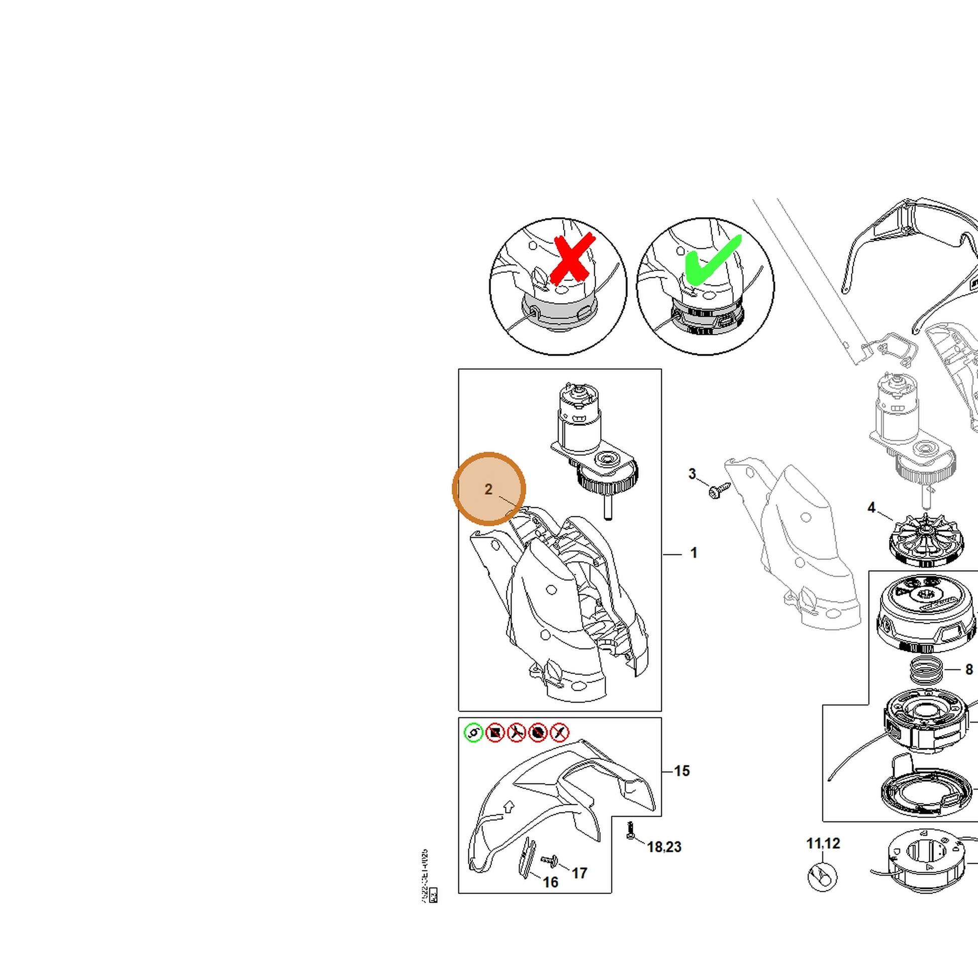 STIHL part 4522-600-0861 — IPL diagram snippet (6x zoom, amber highlight)