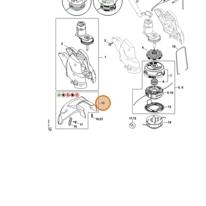 STIHL part 4522-710-8101 — IPL diagram snippet (6x zoom, amber highlight)