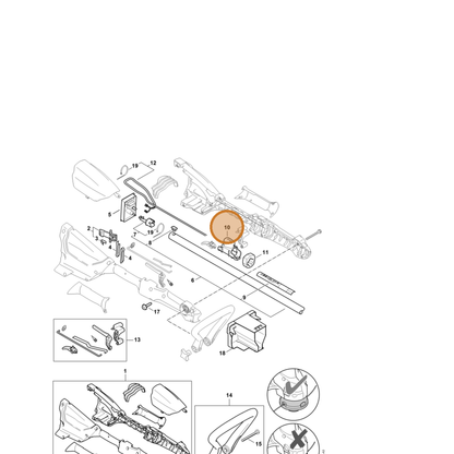 STIHL part 4522-740-5530 — IPL diagram snippet (6x zoom, amber highlight)
