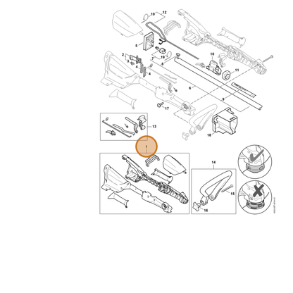 STIHL part 4522-790-1030 — IPL diagram snippet (6x zoom, amber highlight)